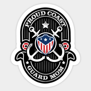 Proud Coast Guard Mom Sticker